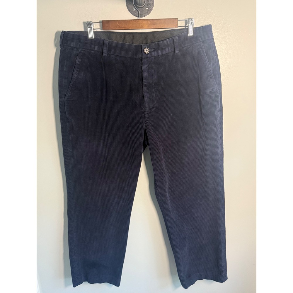 Brooks Brothers 346 Mens Navy Blue Corduroy Pants 38x30 Straight Leg Cotton